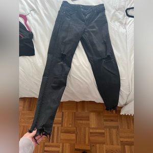 black ripped skinny jeans